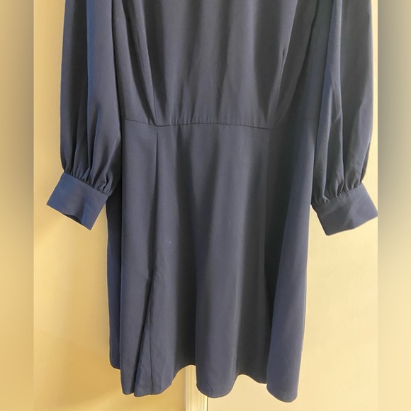 ModCloth Keyhole Navy Midi Dress Long Sleeve Size 22 NWT - Picture 6 of 13